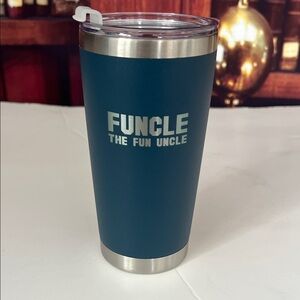 Gift for Uncle Blue Funcle Fun Uncle Insulated Tumbler with Lid